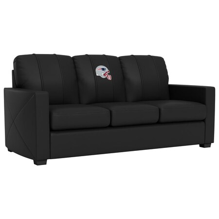 Dreamseat Silver Sofa with New England Patriots Helmet Logo XZ7759001SOCDBK-PSNFL21002